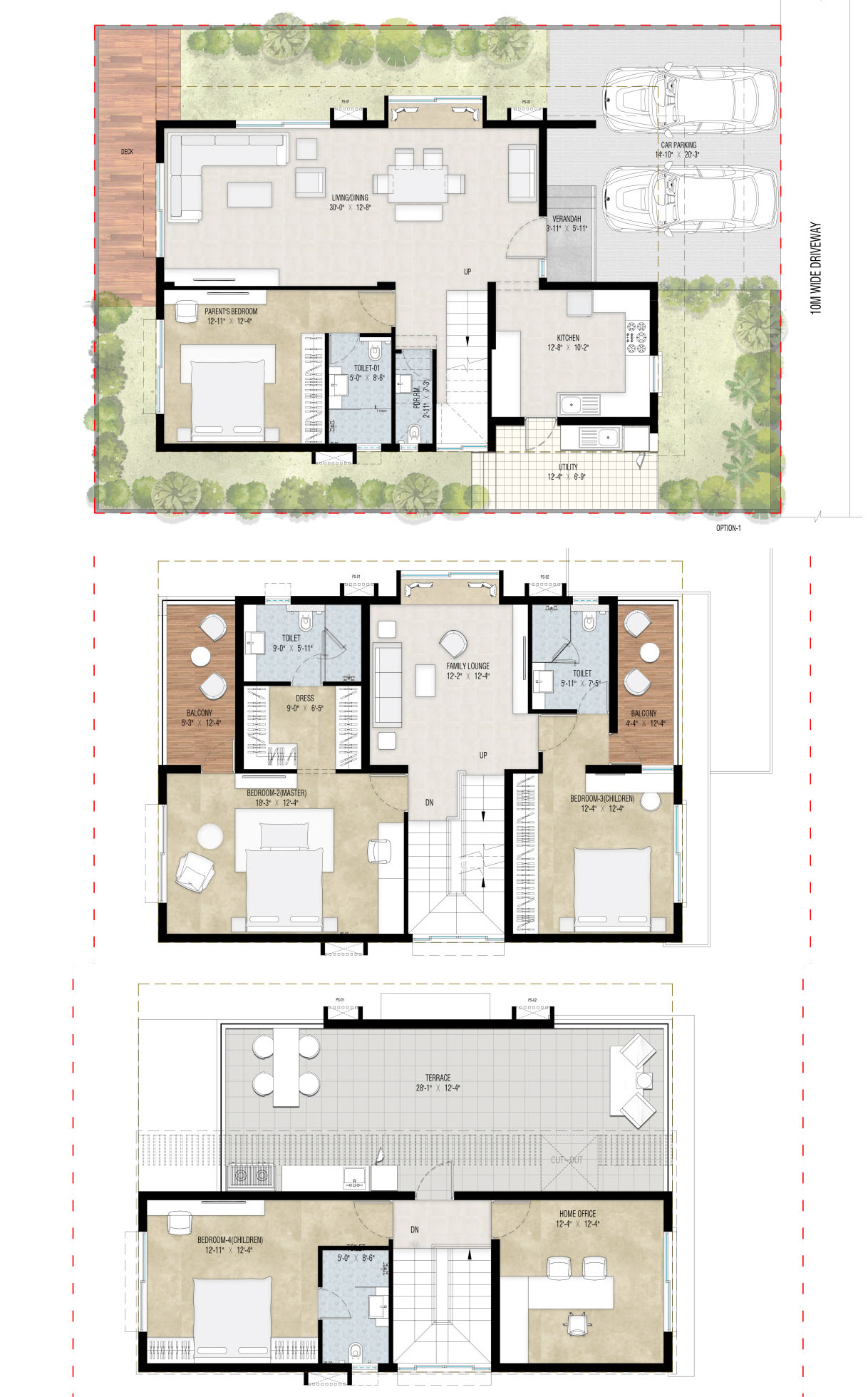 Type 3 East Facing Option 1