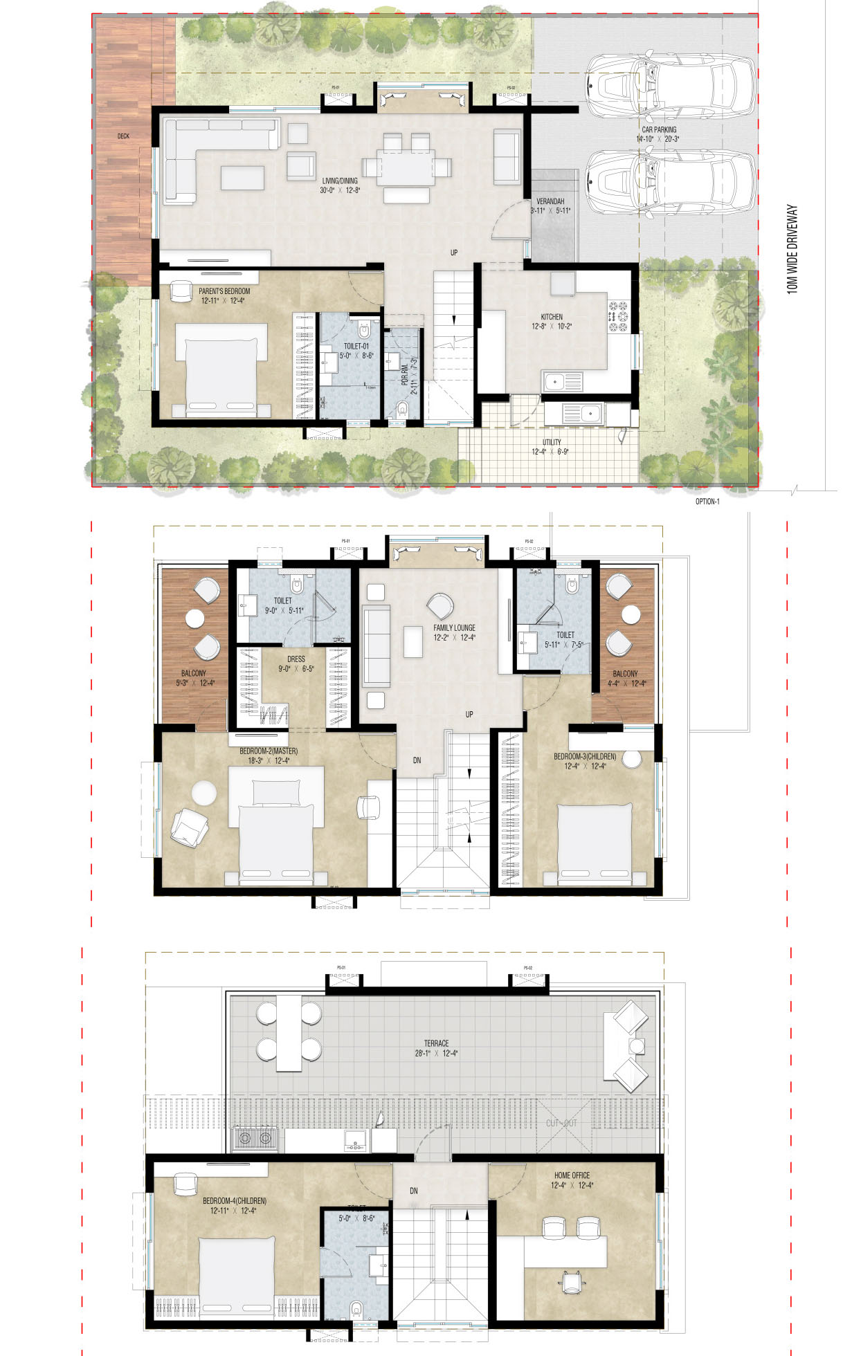Type 3 East Facing Option 2